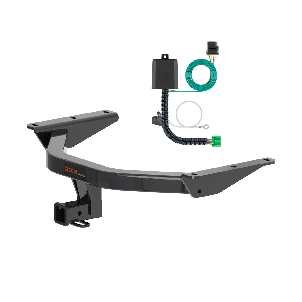 23 - 25 Honda Pilot Curt 2", Class 3 Trailer Tow Hitch + 4-flat Wiring Kit 13472