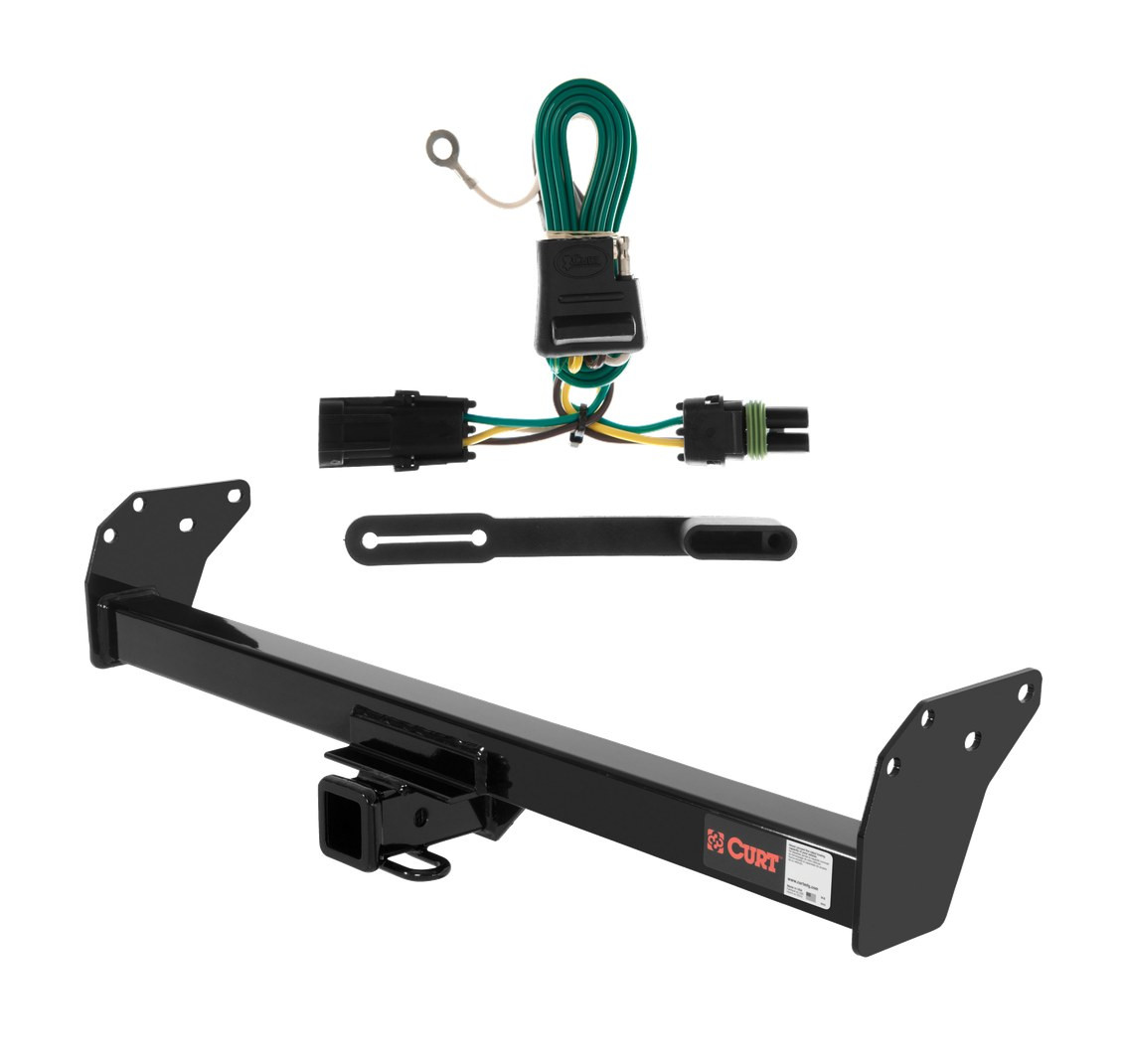 1985 - 1991 GMC Jimmy Down size Curt 2", Class 3 Trailer Tow Hitch + 4-flat Wiring Kit 13083