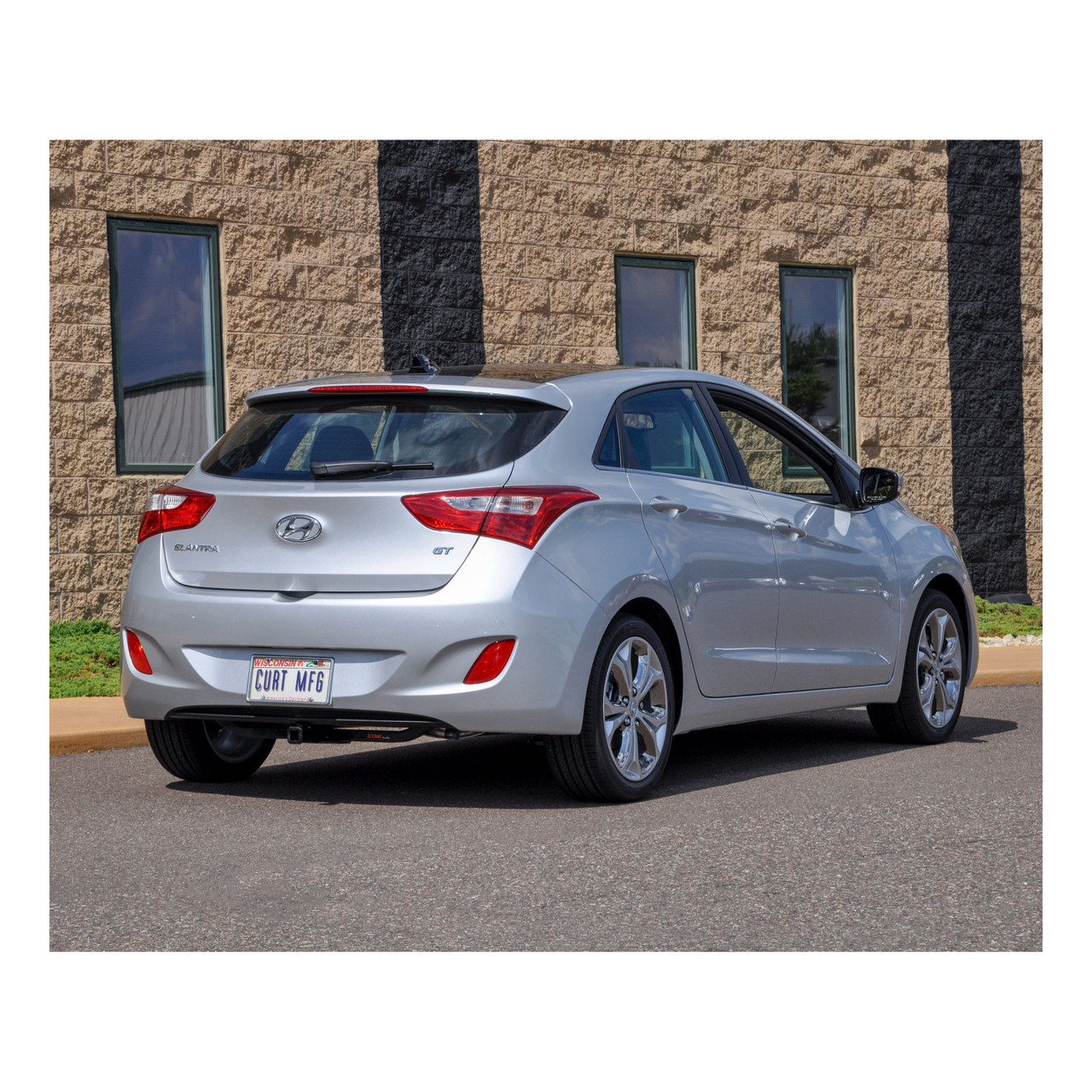 2013 Hyundai Elantra GT Curt 1-1/4", Class 1 Trailer Tow Hitch + 4-flat Wiring Kit 11400