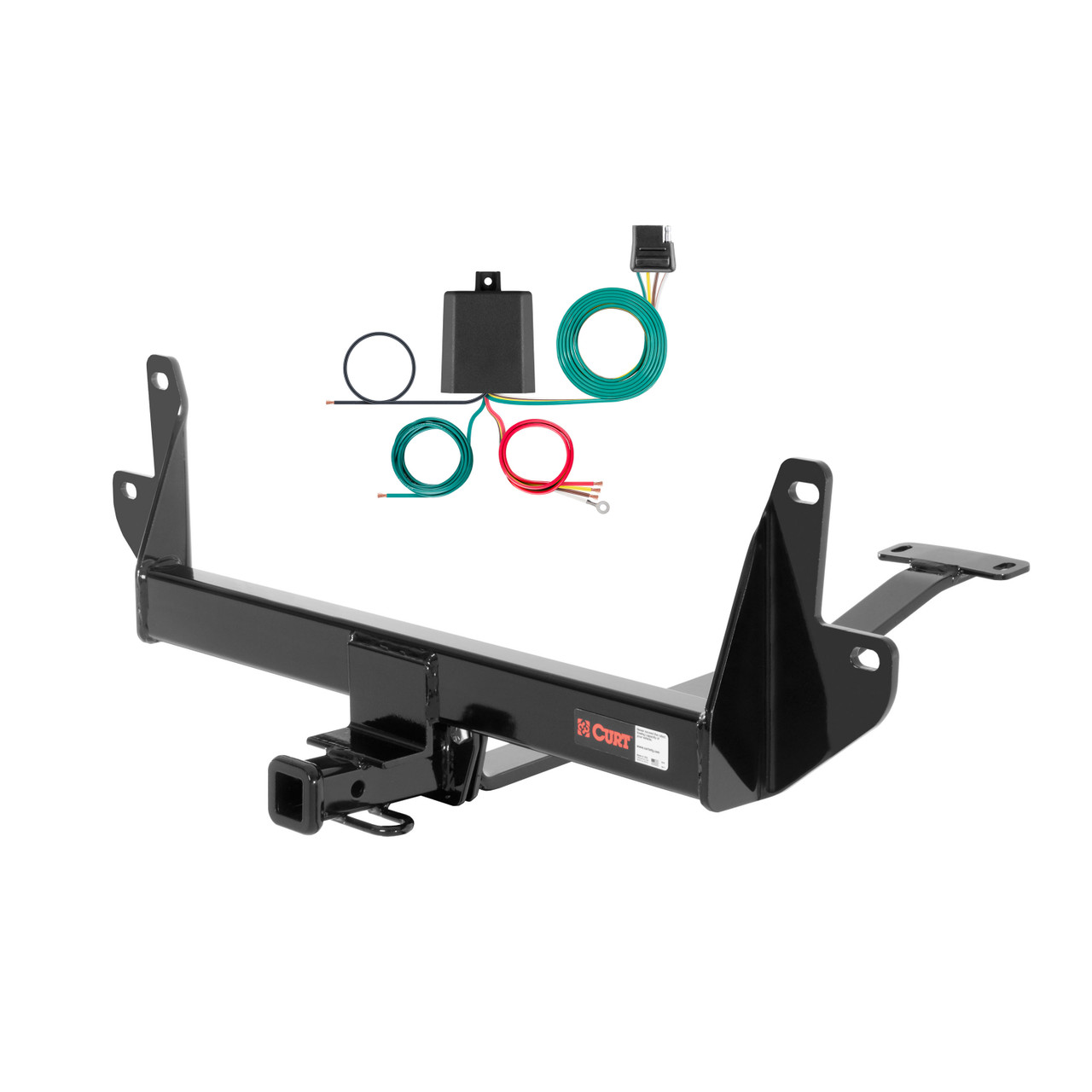 07 - 08 BMW 328xi Sedan, single muffler Curt 1-1/4", Class 1 Trailer Tow Hitch + 4-flat Wiring Kit 11033