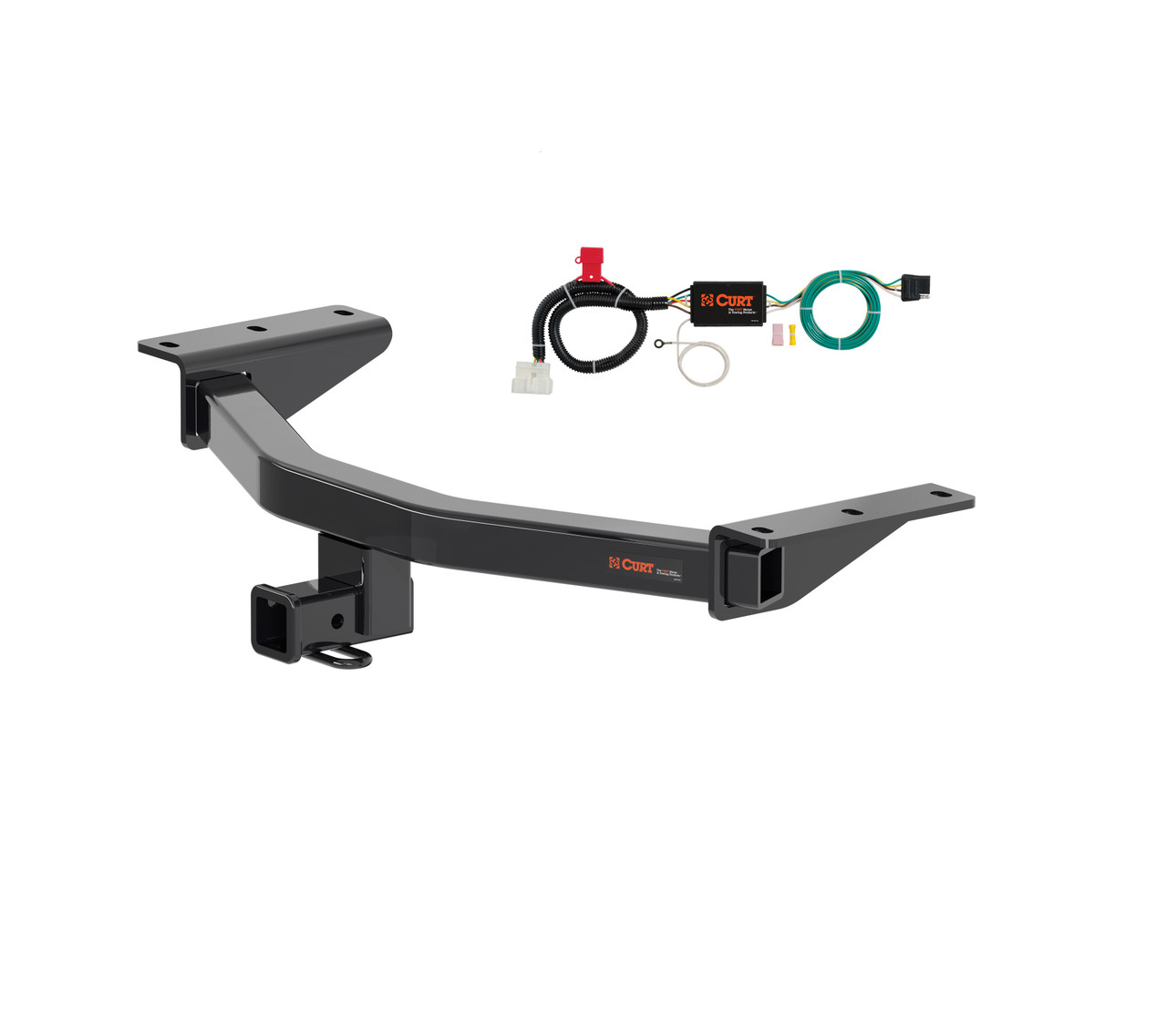 19 - 24 Honda Passport Curt 2", Class 3 Trailer Tow Hitch + 4-flat Wiring Kit 13421