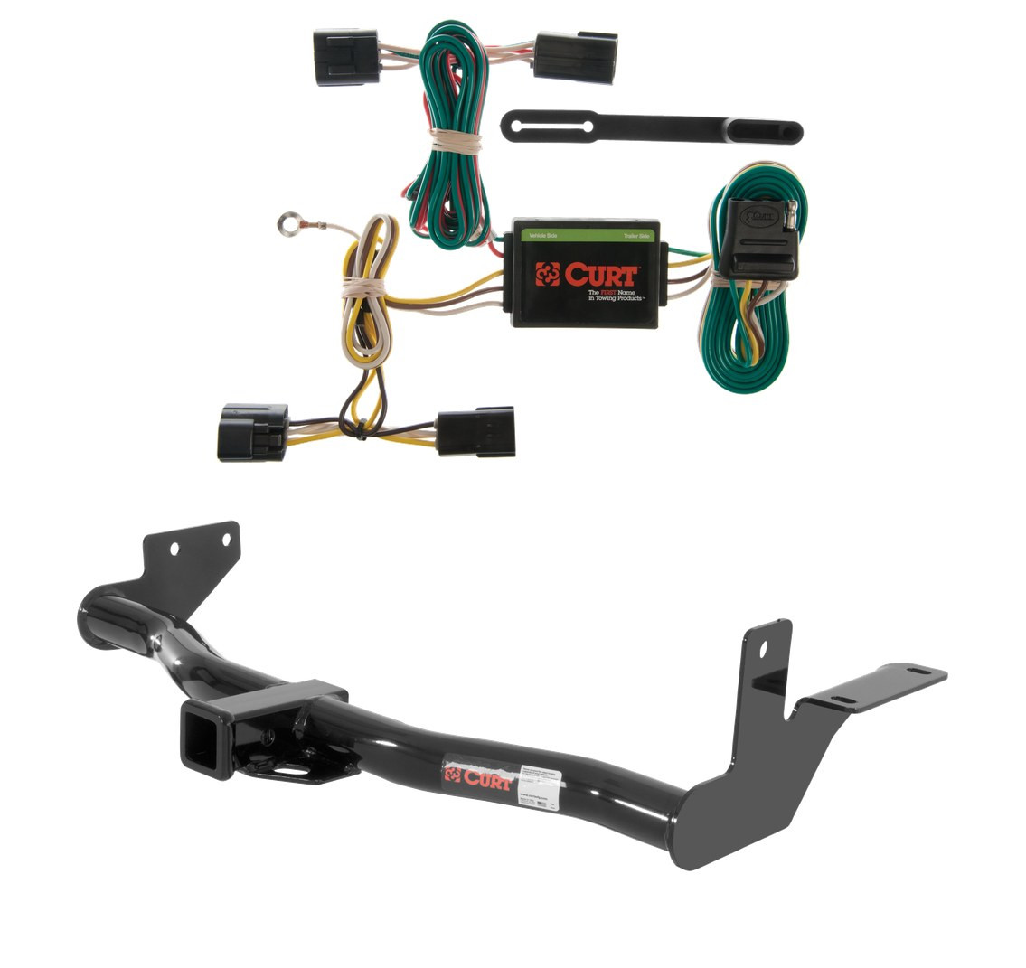 2002 - 2004 Isuzu Axiom With under-vehicle spare Curt 2", Class 3 Trailer Tow Hitch + 4-flat Wiring Kit 13222