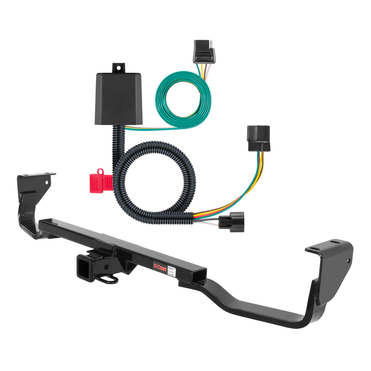 07 - 09 Hyundai Santa Fe Curt 2", Class 3 Trailer Tow Hitch + 4-flat Wiring Kit 13538-5