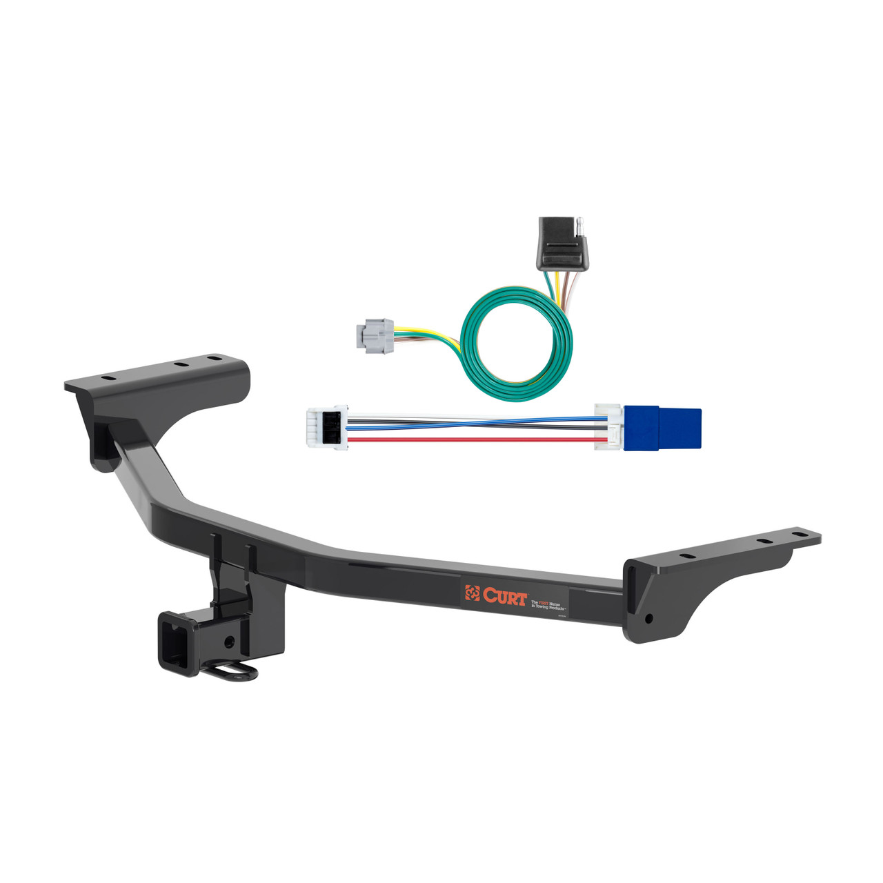 22 - 24 Infiniti QX60 Curt 2", Class 3 Trailer Tow Hitch + 4-flat Wiring Kit 13512