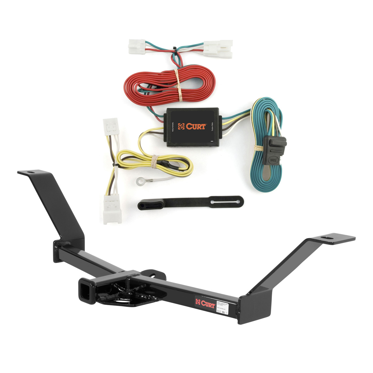 07 - 10 Hyundai Elantra Sedan Curt 1-1/4", Class 1 Trailer Tow Hitch + 4-flat Wiring Kit 11467