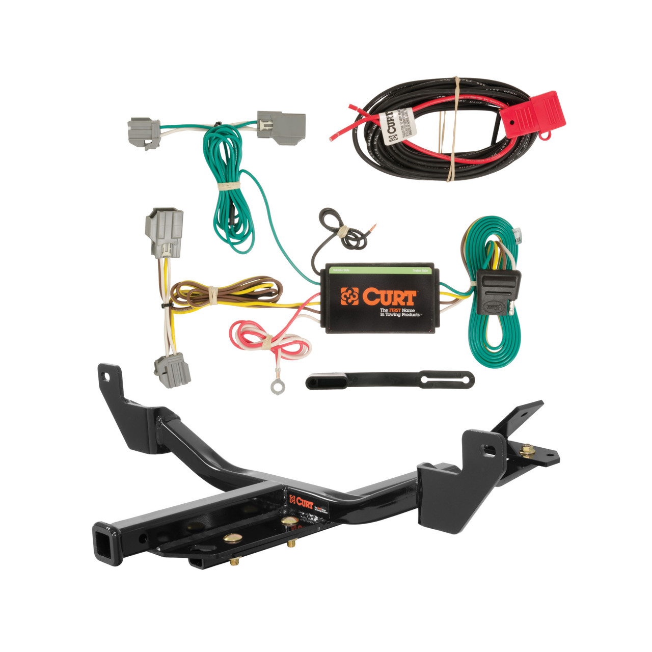 14 - 20 Chevrolet Impala Curt 1-1/4", Class 2 Trailer Tow Hitch + 4-flat Wiring Kit 12115
