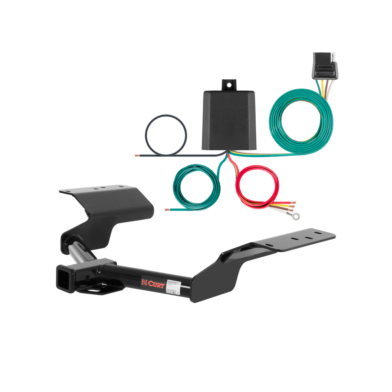 04 - 09 Cadillac SRX Curt 2", Class 3 Trailer Tow Hitch + 4-flat Wiring Kit 13050