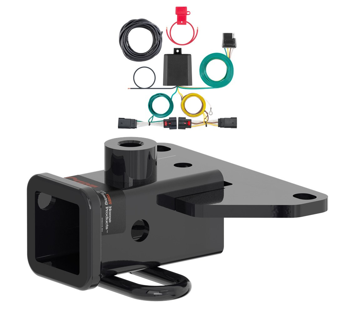 2020 - 2026 Jeep Gladiator Curt 2", Class 3 Trailer Tow Hitch + 4-flat Wiring Kit 13434
