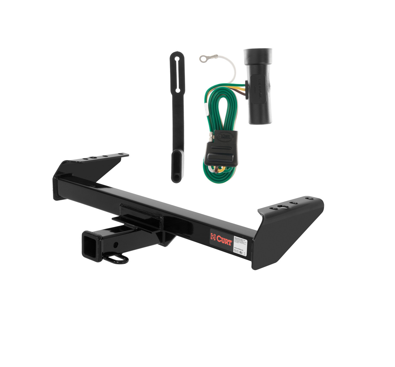 75 - 84 Chevrolet K20 Cab & chassis Curt 2", Class 3 Trailer Tow Hitch + 4-flat Wiring Kit 13028