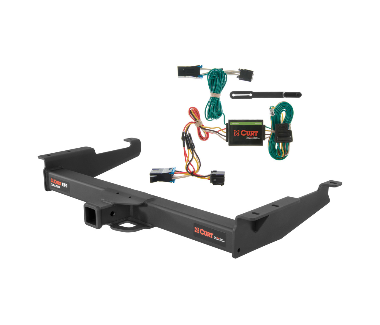 96 - 99 Chevrolet Express 2500 Curt 2", Class 5 Trailer Tow Hitch + 4-flat Wiring Kit 15320