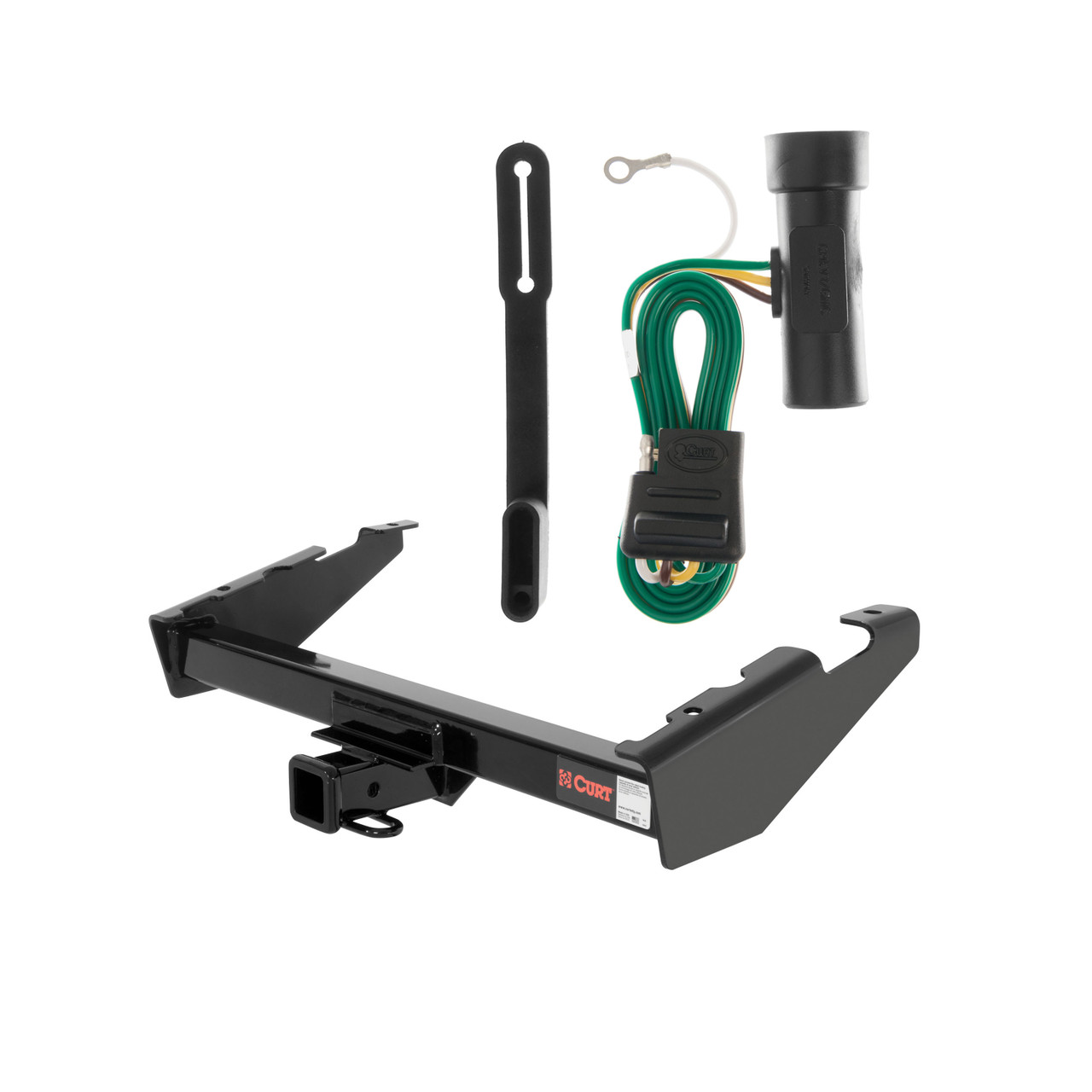 73 - 84 Chevrolet Suburban Curt 2", Class 3 Trailer Tow Hitch + 4-flat Wiring Kit 13017