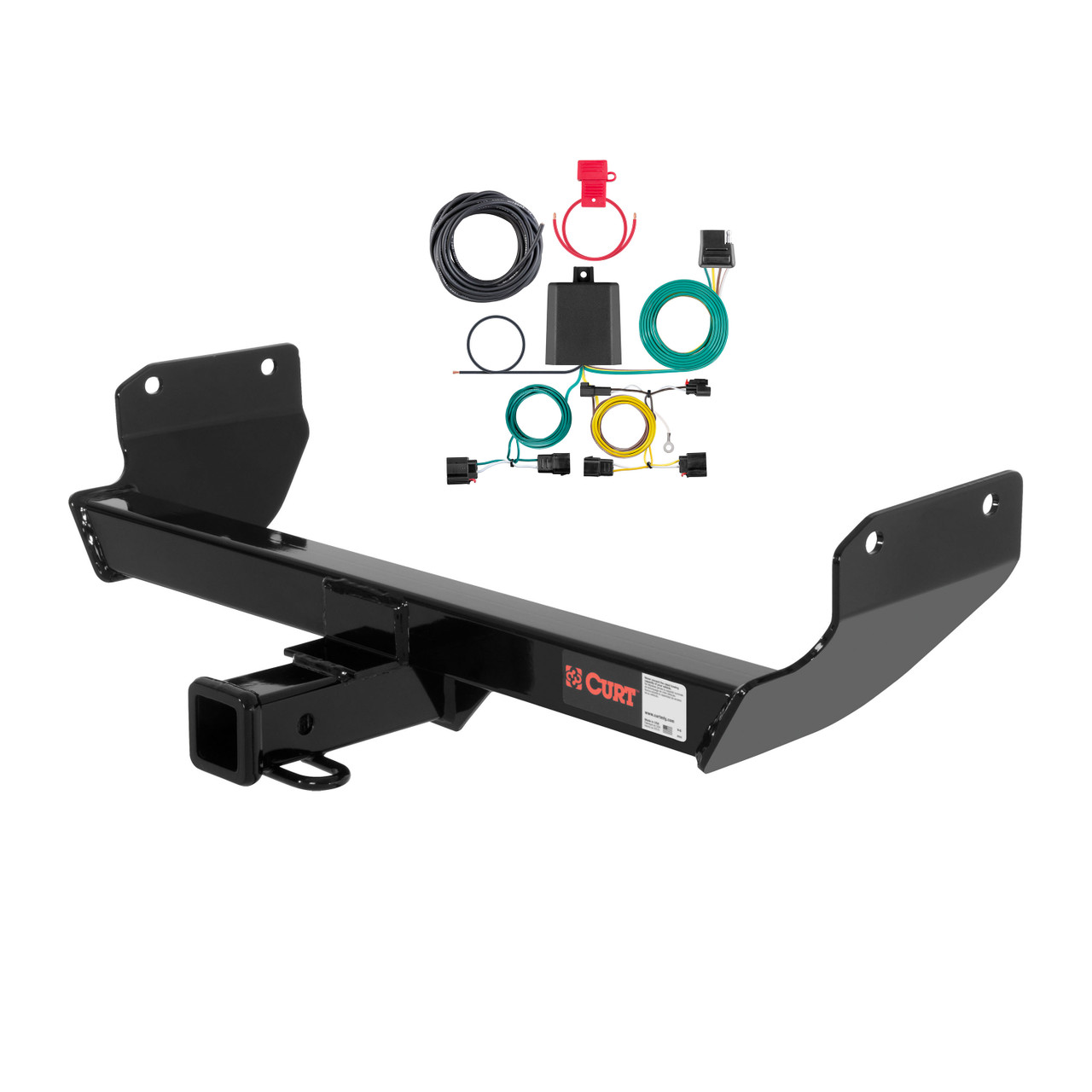 2022 Jeep Grand Cherokee WK Curt 2", Class 3 Trailer Tow Hitch + 4-flat Wiring Kit 13065