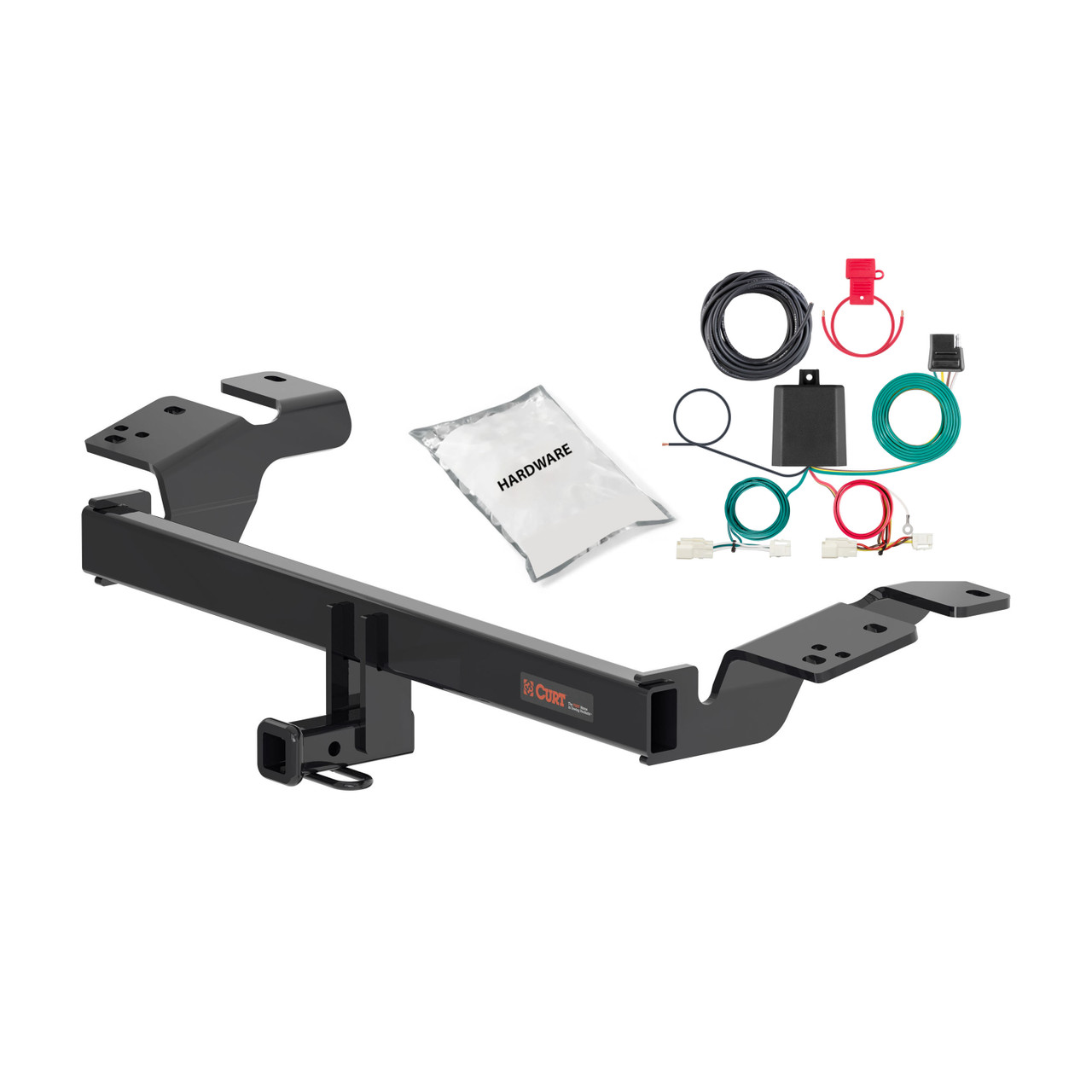 20 - 24 Toyota Camry Hybrid Only Curt 1-1/4", Class 1 Trailer Tow Hitch + 4-flat Wiring Kit 11576