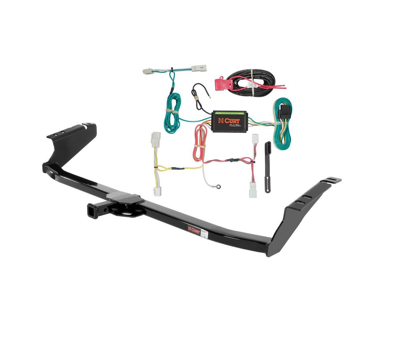 15 - 20 Toyota Sienna Curt 1-1/4", Class 2 Trailer Tow Hitch + 4-flat Wiring Kit 12065