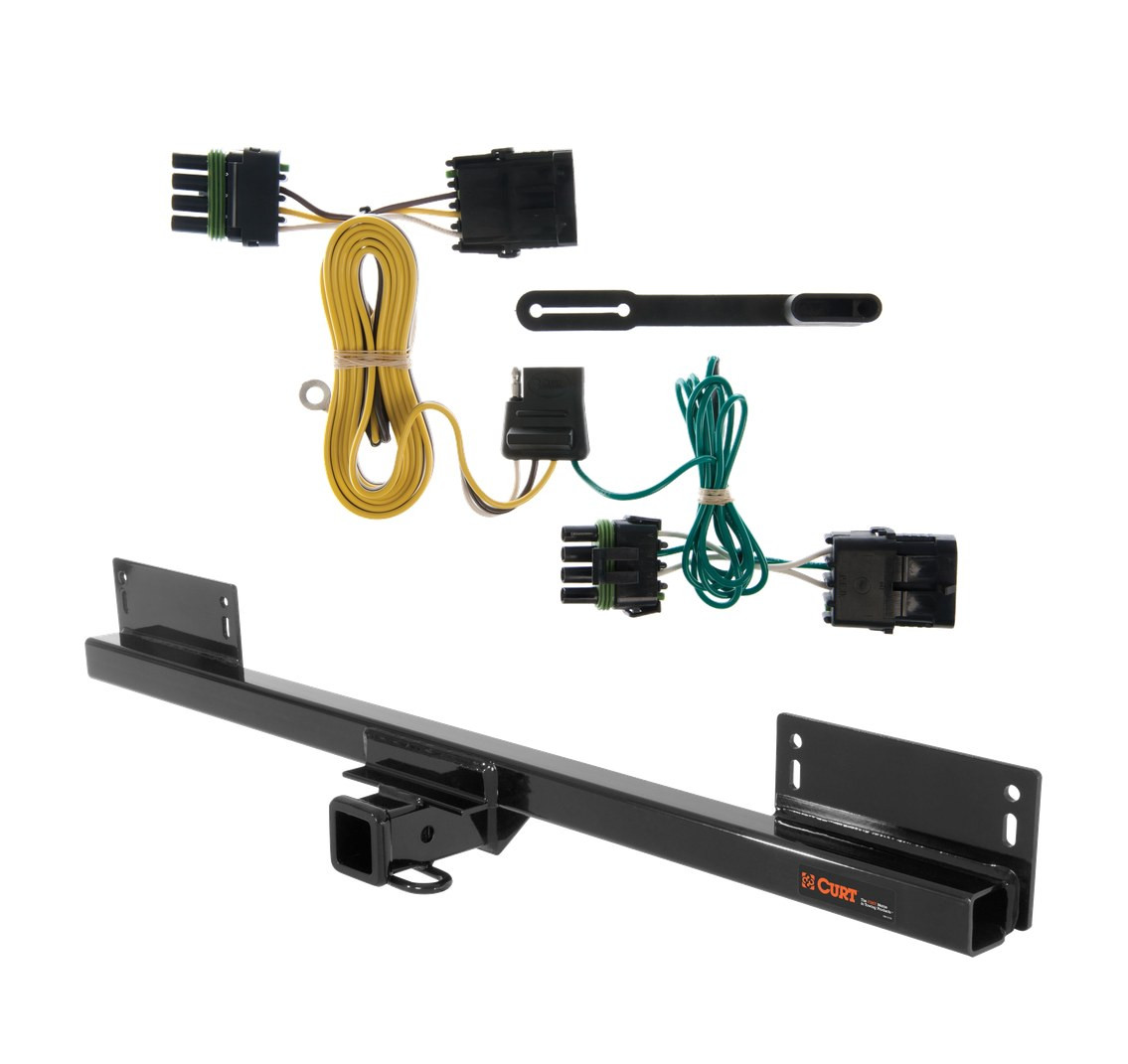 1991 - 1995 Jeep Wrangler YJ, excluding Renegade Curt 2", Class 3 Trailer Tow Hitch + 4-flat Wiring Kit 13657
