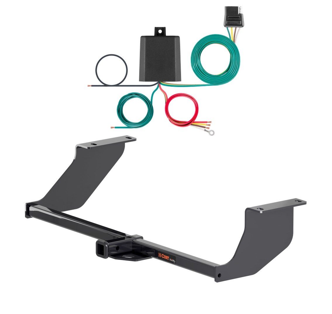 2017 - 2020 Chevrolet Sonic Hatchback Curt 1-1/4", Class 1 Trailer Tow Hitch + 4-flat Wiring Kit 11464