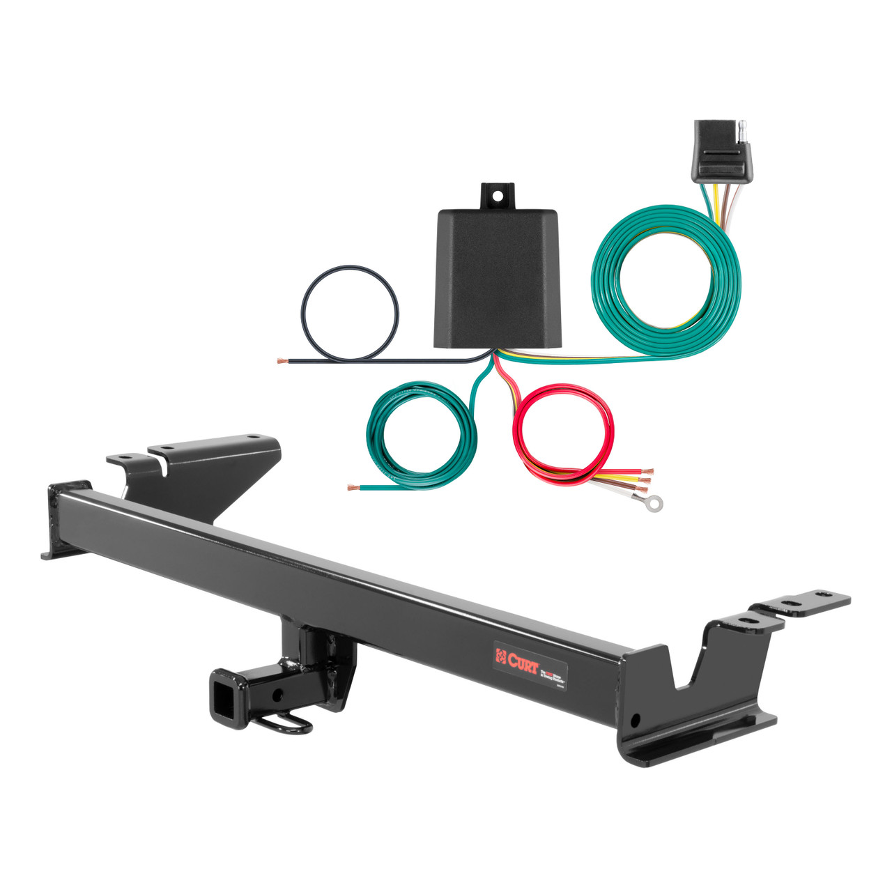 16 - 22 Chevrolet Spark Curt 1-1/4", Class 1 Trailer Tow Hitch + 4-flat Wiring Kit 11433