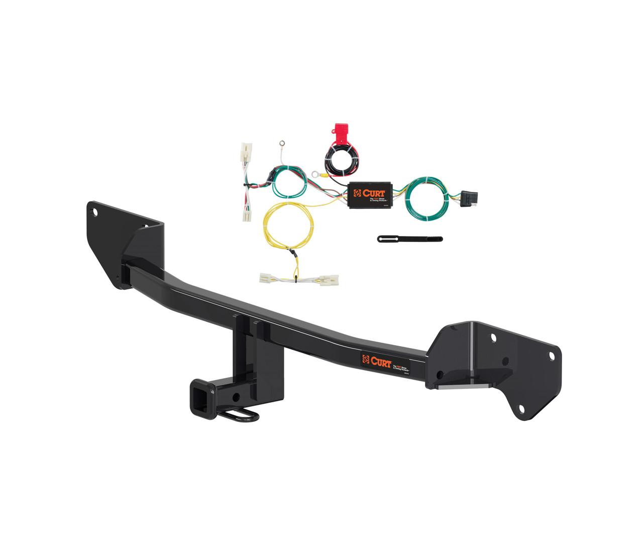 18 - 19 Toyota Prius C Curt 1-1/4", Class 1 Trailer Tow Hitch + 4-flat Wiring Kit 11523