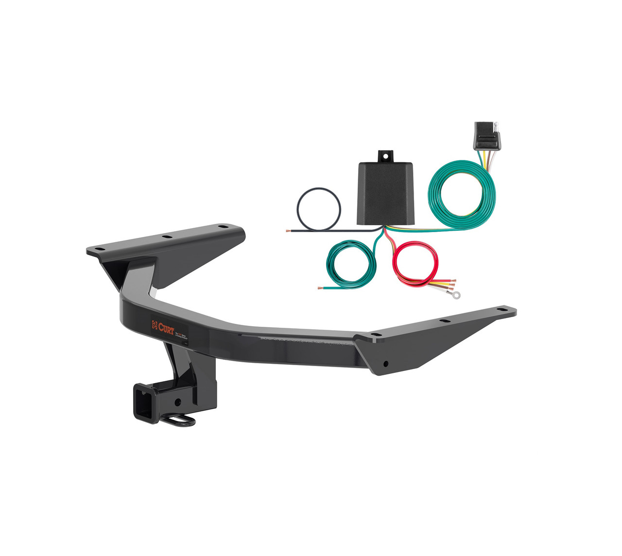 21 - 25 Acura MDX  Curt 2", Class 3 Trailer Tow Hitch + 4-flat Wiring Kit 13472