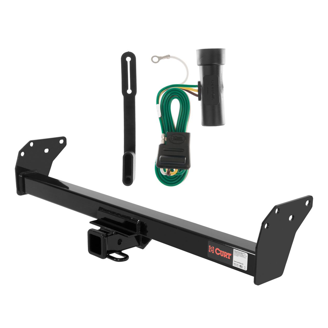 83 - 94 Chevrolet Blazer Down size Curt 2", Class 3 Trailer Tow Hitch + 4-flat Wiring Kit 13083