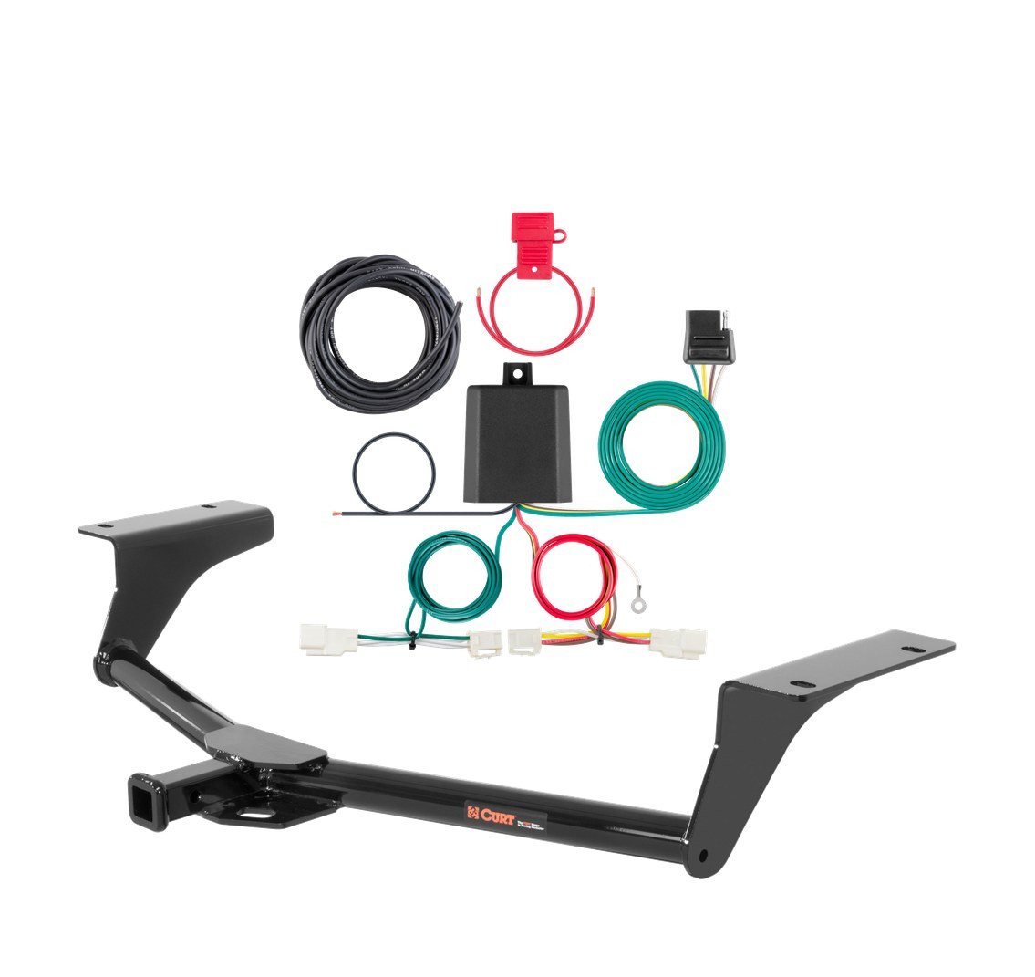 2013 - 2018 Toyota RAV4 Curt 1-1/4", Class 2 Trailer Tow Hitch + 4-flat Wiring Kit 12108