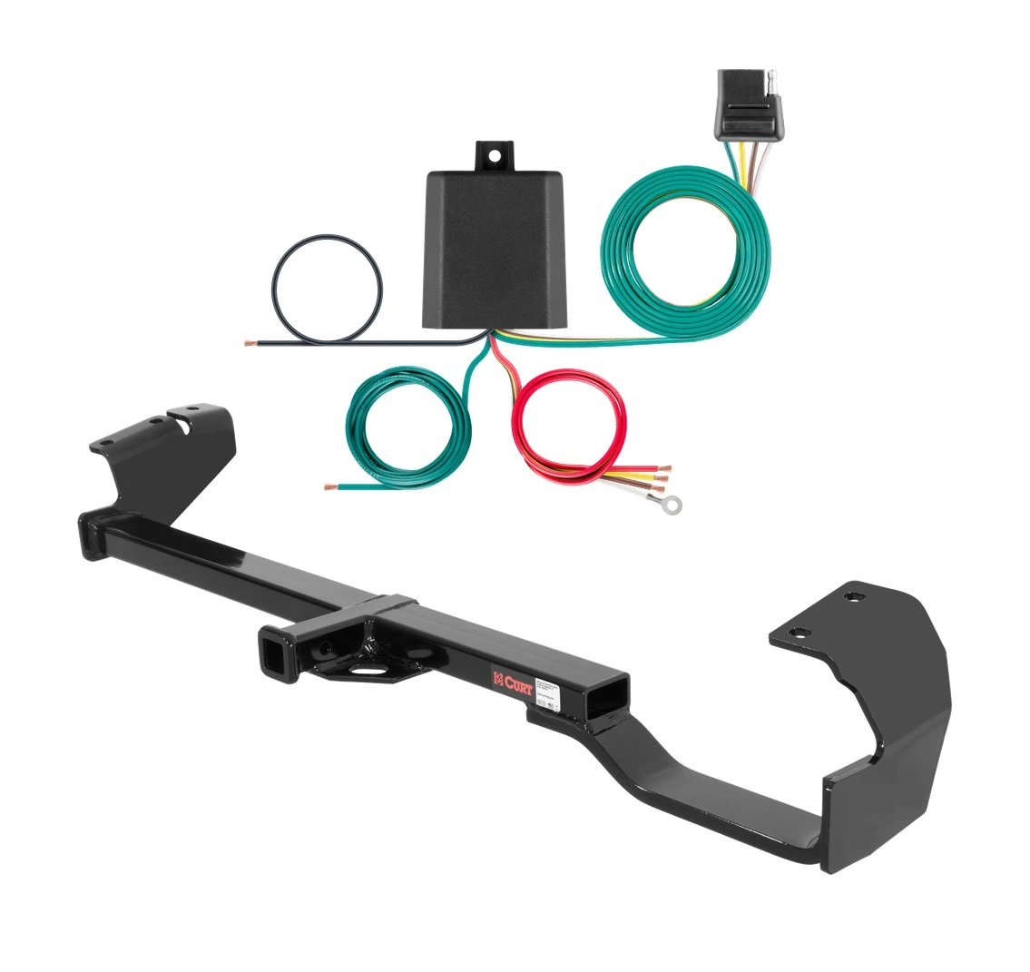 2004 - 2008 Toyota Solara Curt 1-1/4", Class 2 Trailer Tow Hitch + 4-flat Wiring Kit 12110
