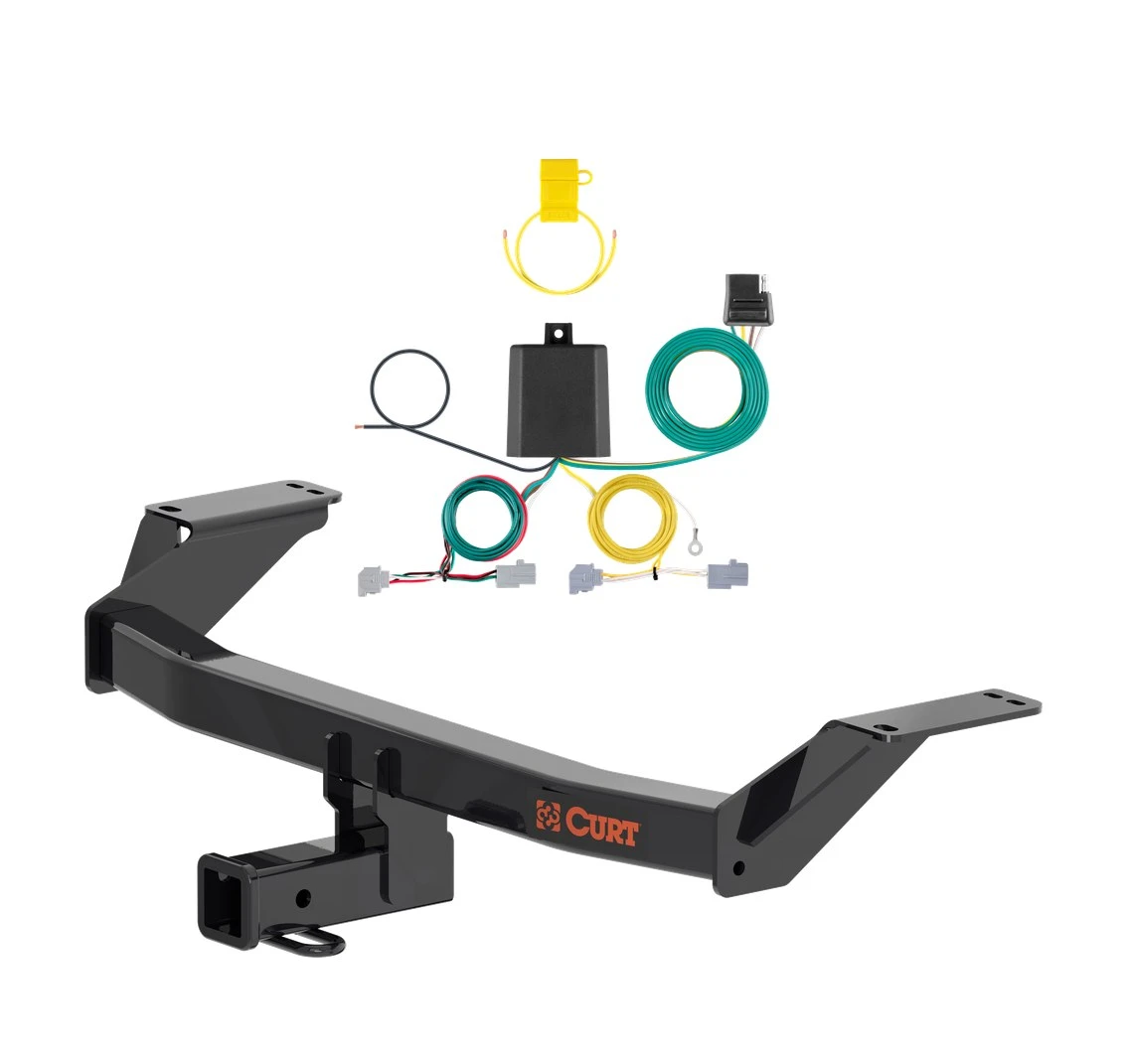 2023 - 2026 Toyota Crown Curt 2", Class 3 Trailer Tow Hitch + 4-flat Wiring Kit 13582