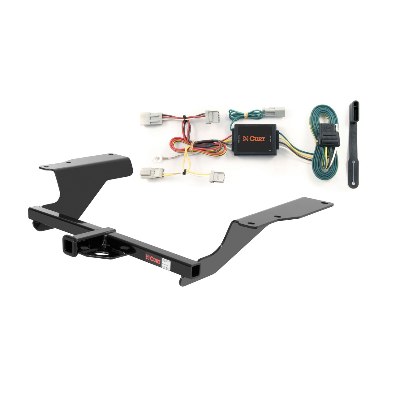 06 - 08 Acura TSX Sedan Curt 1-1/4", Class 1 Trailer Tow Hitch + 4-flat Wiring Kit 11455