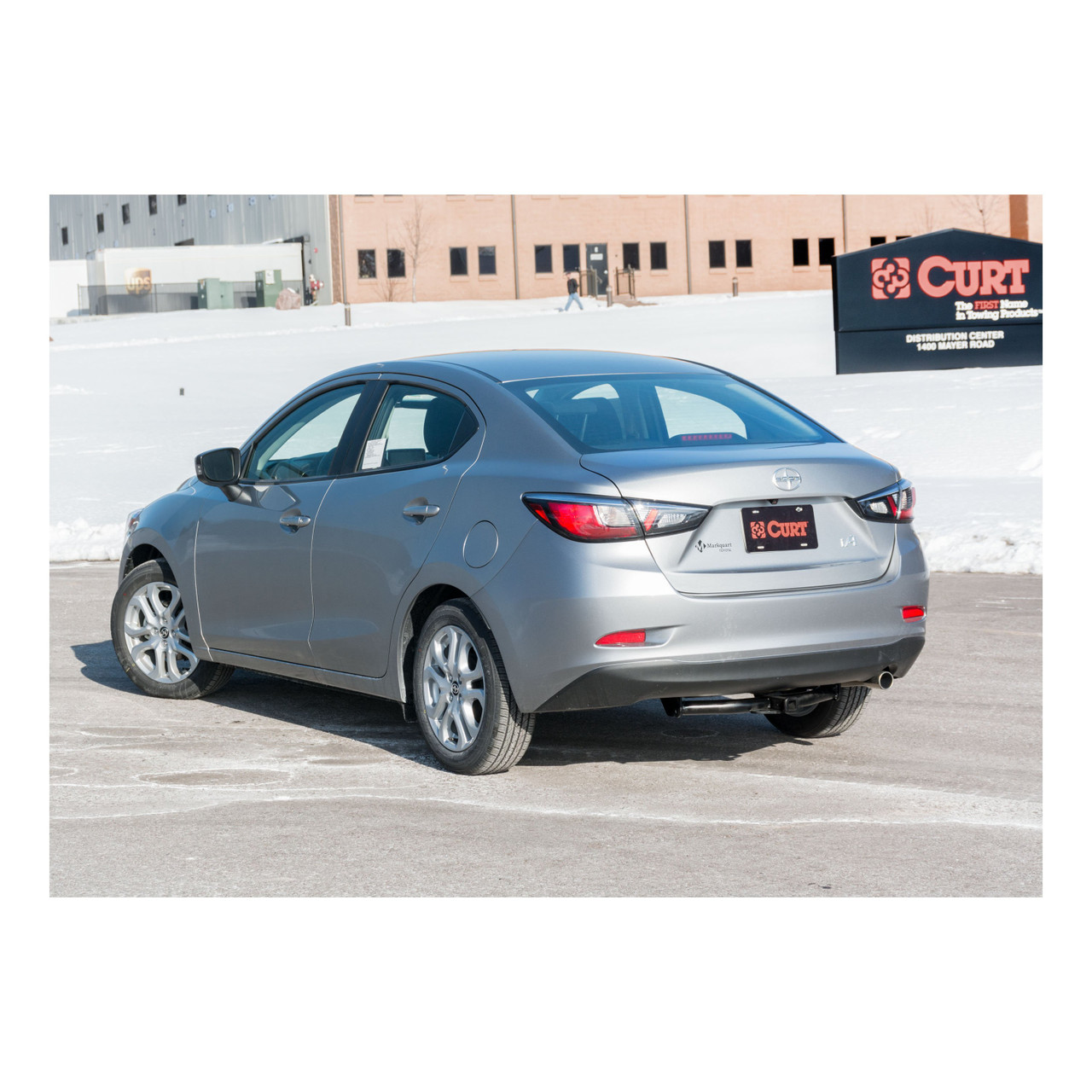 2017 - 2018 Toyota Yaris iA Curt 1-1/4", Class 1 Trailer Tow Hitch + 4-flat Wiring Kit 11421
