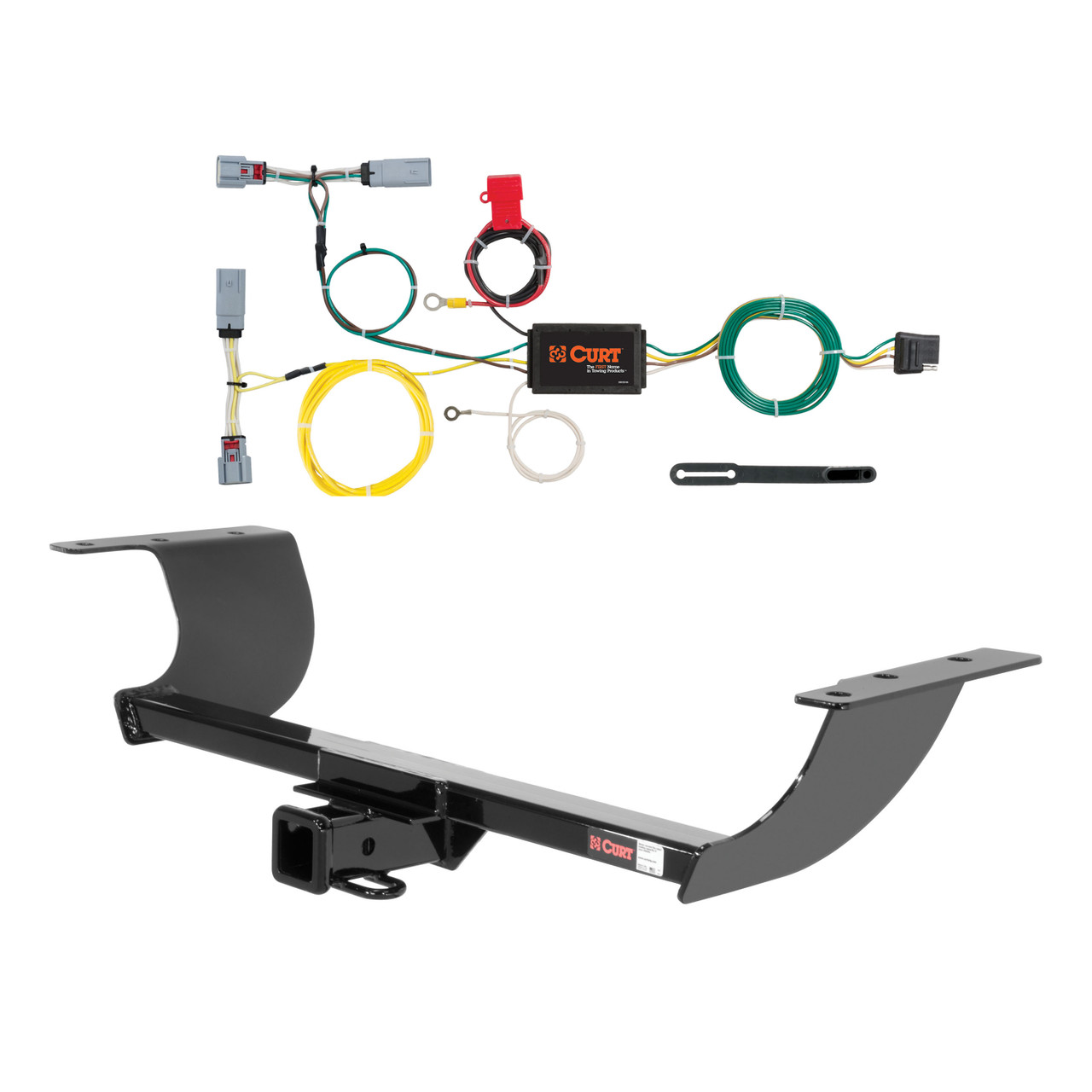 15 - 17 Chrysler 300C Curt 2", Class 3 Trailer Tow Hitch + 4-flat Wiring Kit 13093