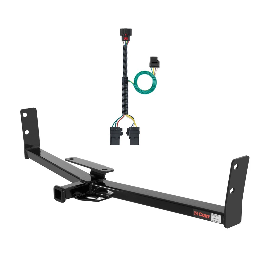 2018 - 2024 Chevrolet Equinox Curt 1-1/4", Class 2 Trailer Tow Hitch + 4-flat Wiring Kit 12291