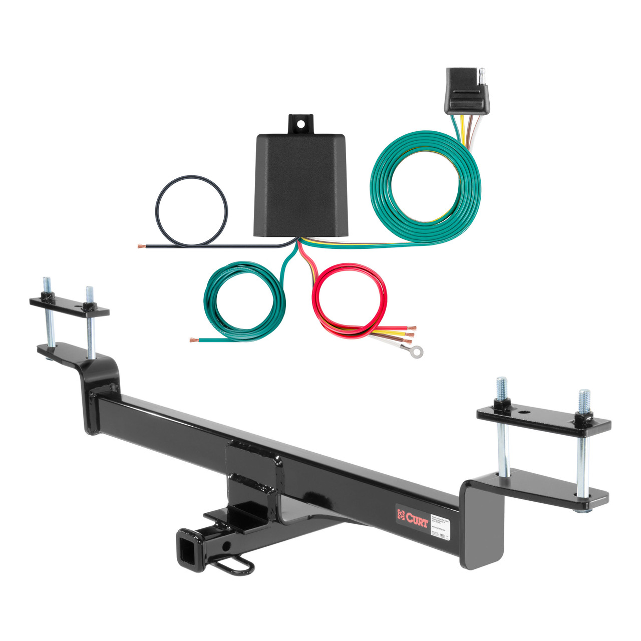 20 - 22 Volkswagen Passat Sedan, excluding hands free trunk Curt 1-1/4", Class 1 Trailer Tow Hitch + 4-flat Wiring Kit 11234