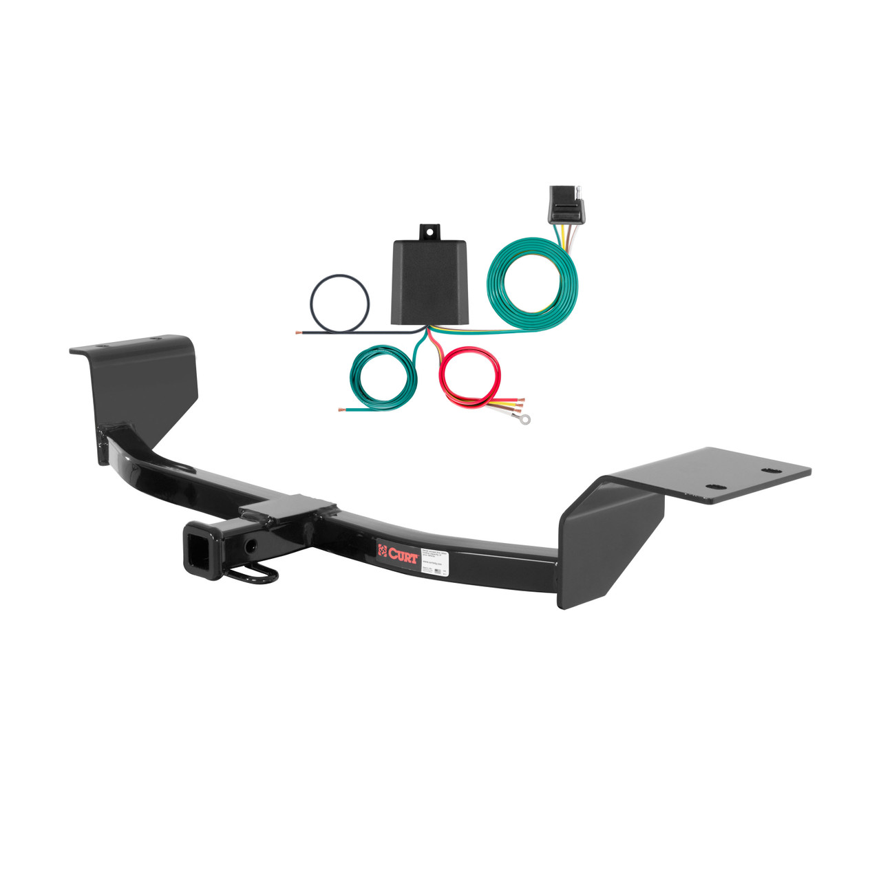 00 - 03 Toyota Echo Excluding Canadian models Curt 1-1/4", Class 1 Trailer Tow Hitch + 4-flat Wiring Kit 11289
