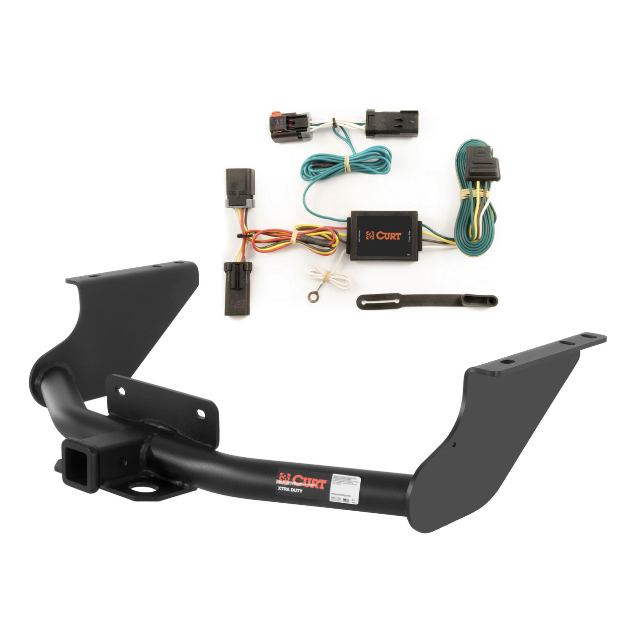 09 - 10 Dodge Ram 1500 Excluding factory receiver Curt 2", Class 5 Trailer Tow Hitch + 4-flat Wiring Kit 15572