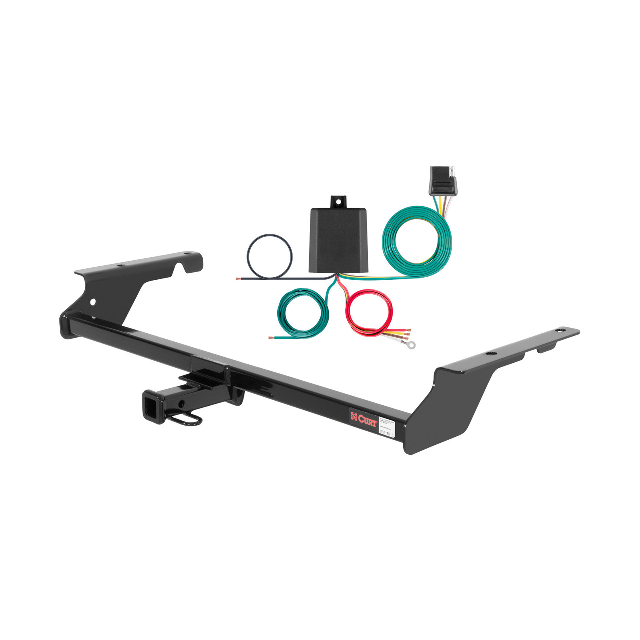 05 - 11 Volvo V50  Curt 1-1/4", Class 1 Trailer Tow Hitch + 4-flat Wiring Kit 11438