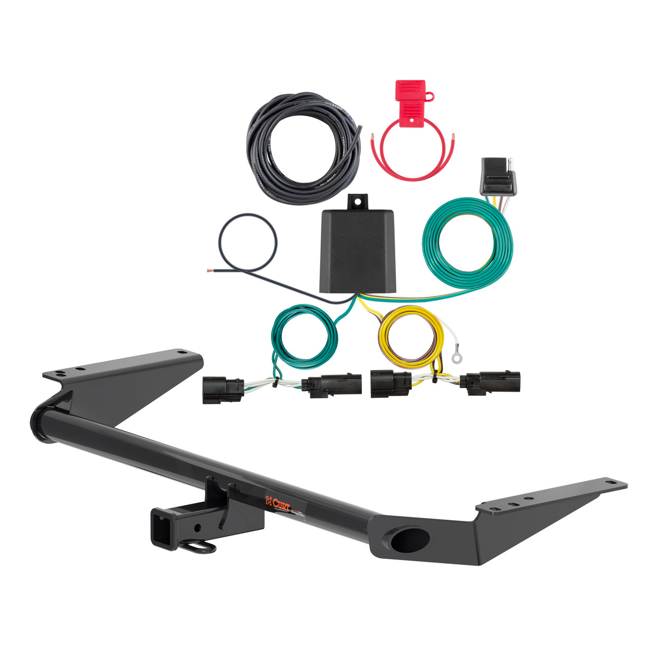 17 - 21 Chrysler Pacifica Excluding hybrid Curt 2", Class 3 Trailer Tow Hitch + 4-flat Wiring Kit 13462