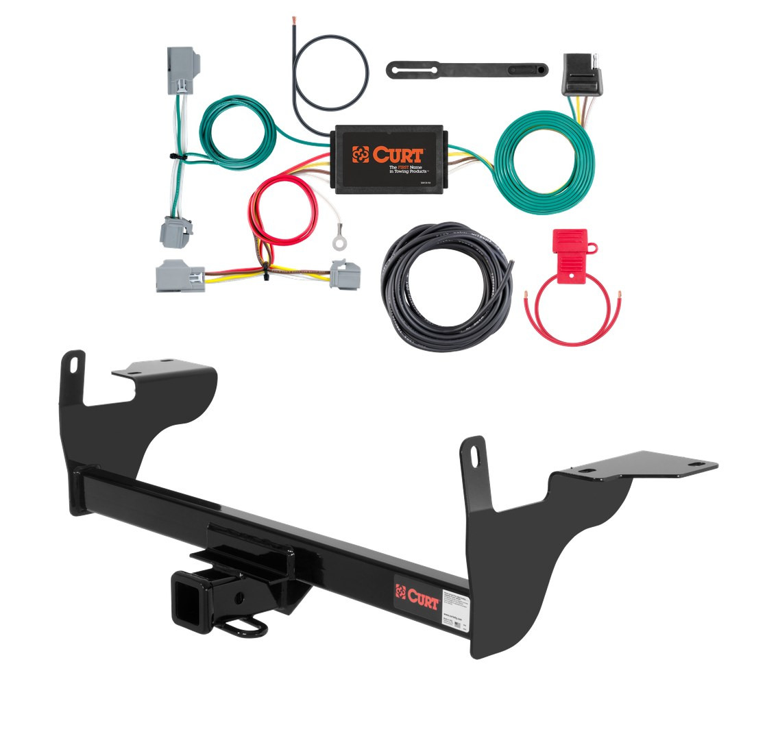 2010 - 2017 Volvo XC60 Curt 2", Class 3 Trailer Tow Hitch + 4-flat Wiring Kit 13268