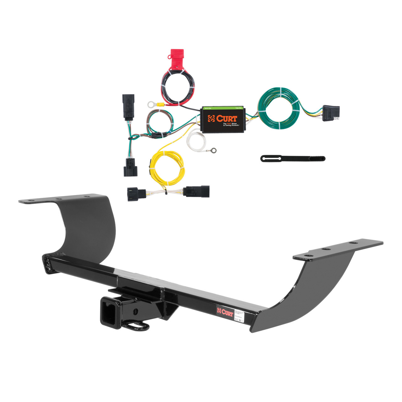 15 - 16 Dodge Charger Curt 2", Class 3 Trailer Tow Hitch + 4-flat Wiring Kit 13093