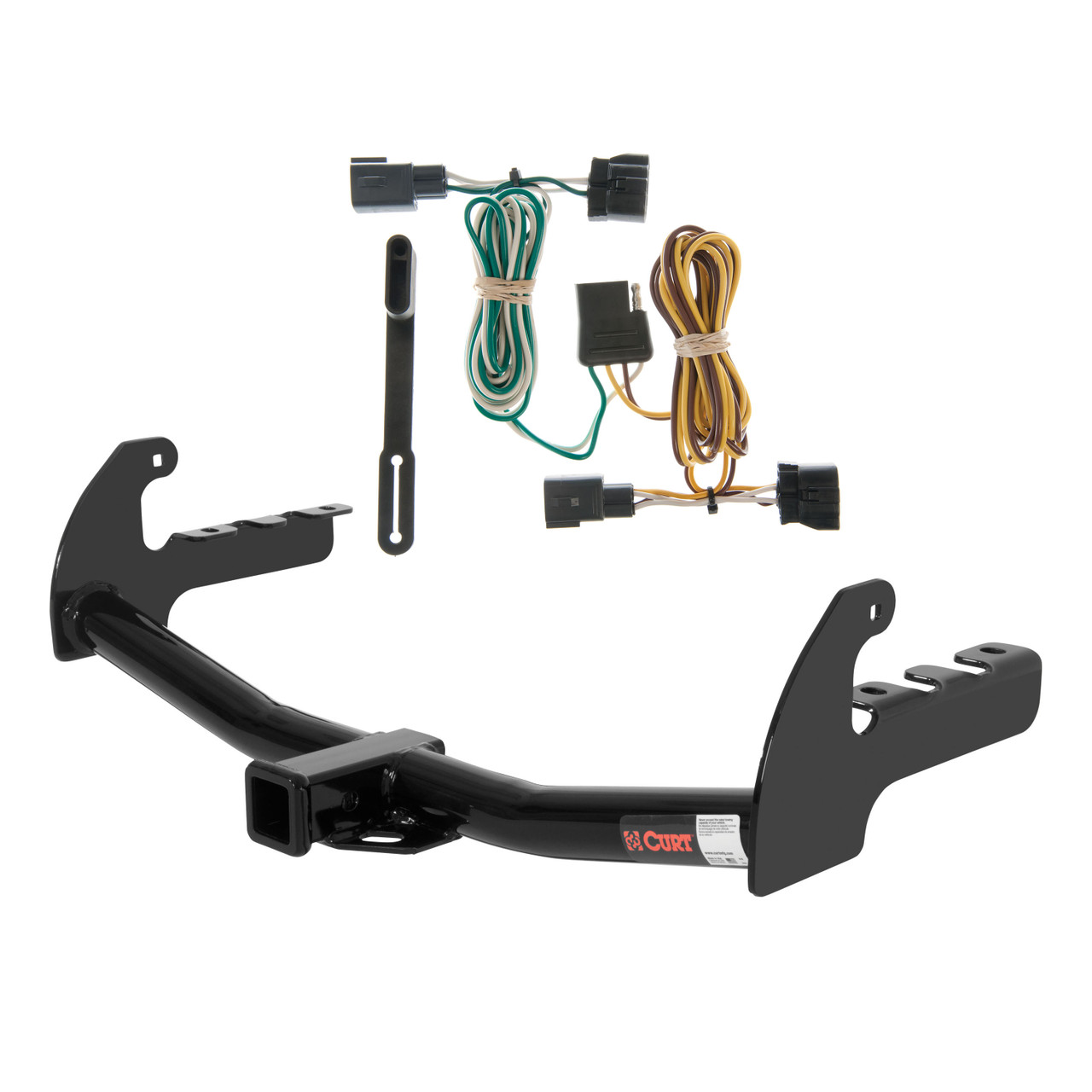 95 - 96 Dodge Dakota Curt 2", Class 3 Trailer Tow Hitch + 4-flat Wiring Kit 13145