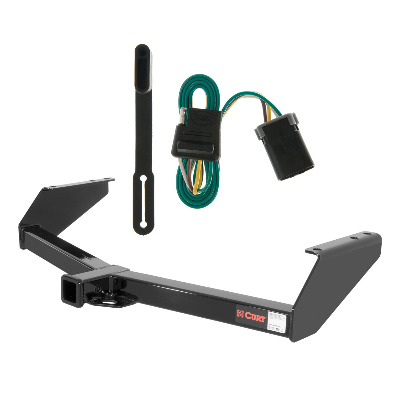 99 - 00 Dodge Van (full size) Excluding factory step bumper Curt 2", Class 3 Trailer Tow Hitch + 4-flat Wiring Kit 13015