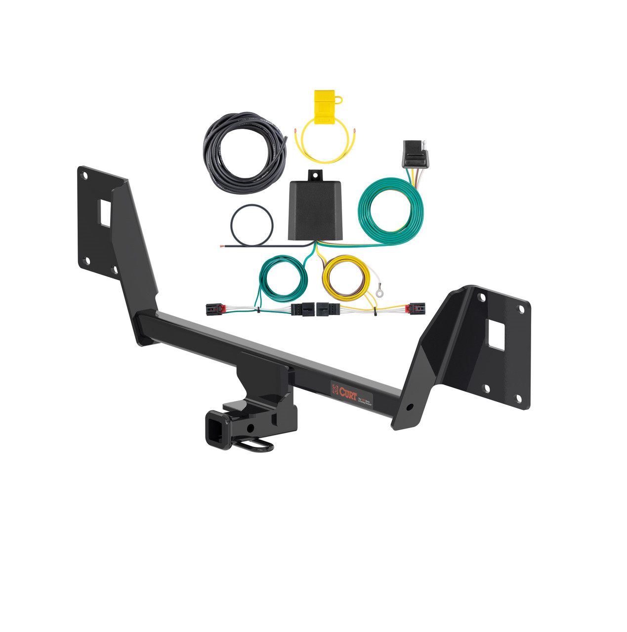 15 - 17 Volkswagen Golf R Curt 1-1/4", Class 1 Trailer Tow Hitch + 4-flat Wiring Kit 11564