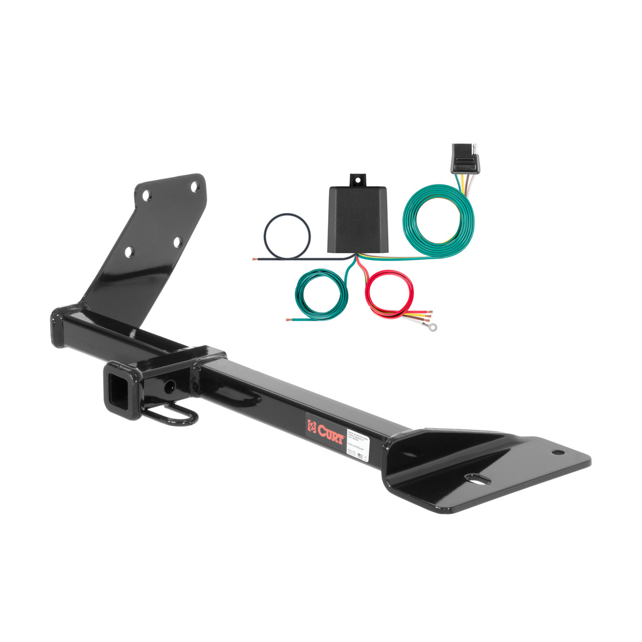 99 - 05 Volkswagen Jetta Sedan, 8th digit of VIN is 'M' Curt 1-1/4", Class 1 Trailer Tow Hitch + 4-flat Wiring Kit 11070