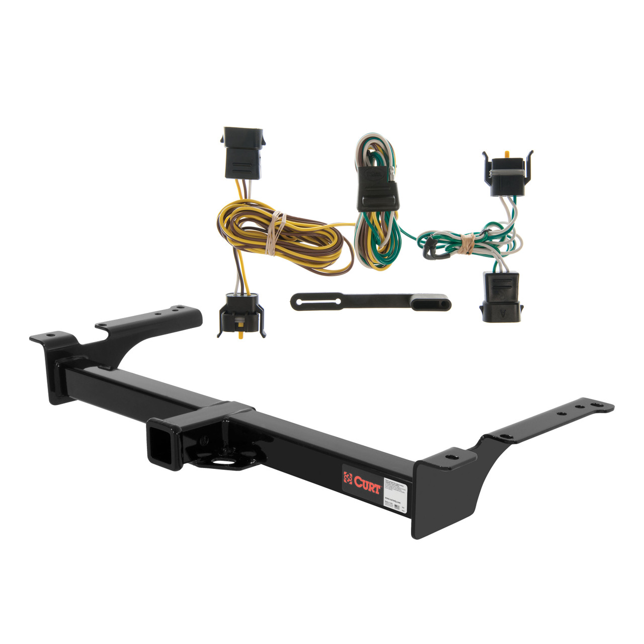 95 - 03 Ford Econoline van Curt 2", Class 3 Trailer Tow Hitch + 4-flat Wiring Kit 13053
