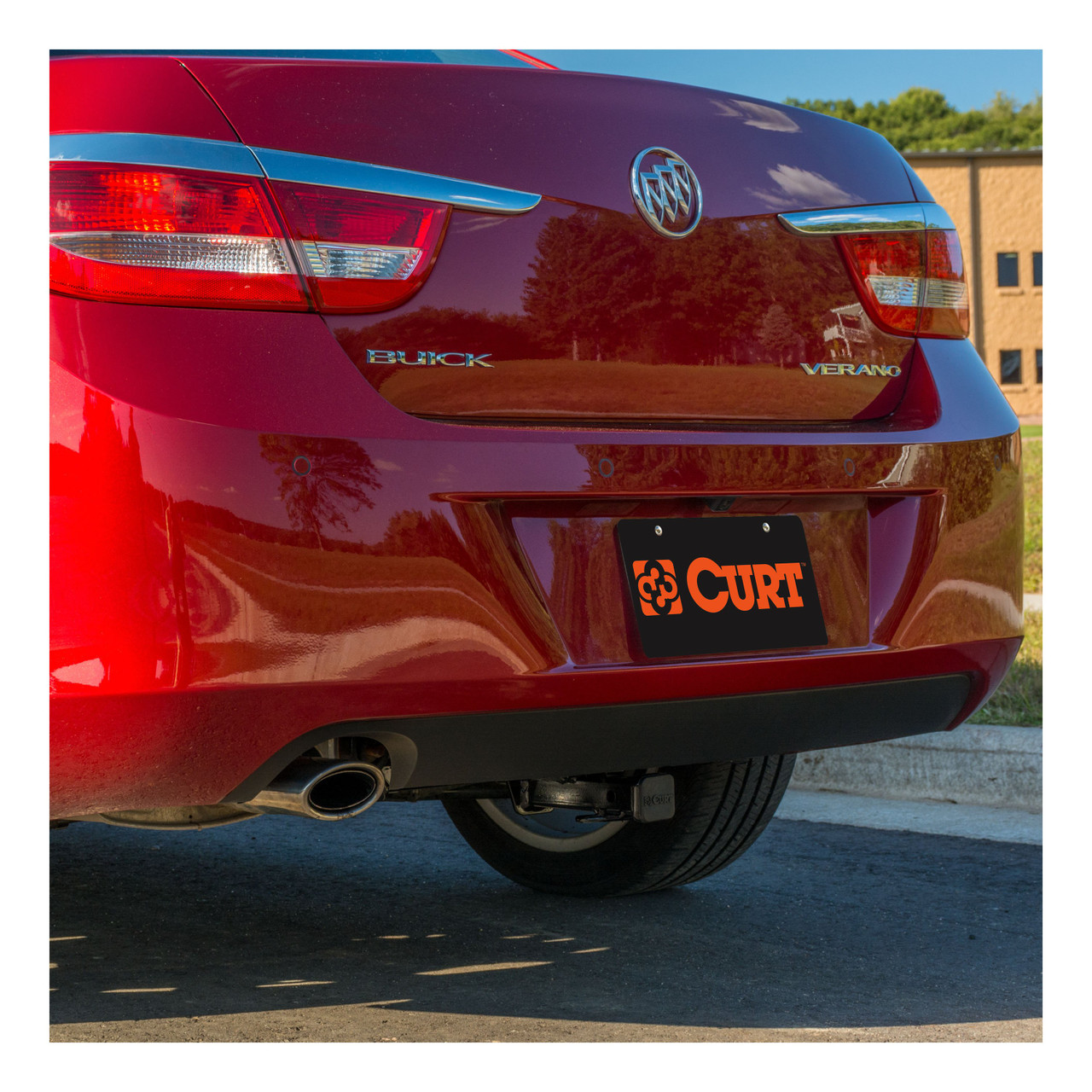 2011 - 2015 Chevrolet Cruze Sedan, excluding diesel Curt 1-1/4", Class 1 Trailer Tow Hitch + 4-flat Wiring Kit 11282
