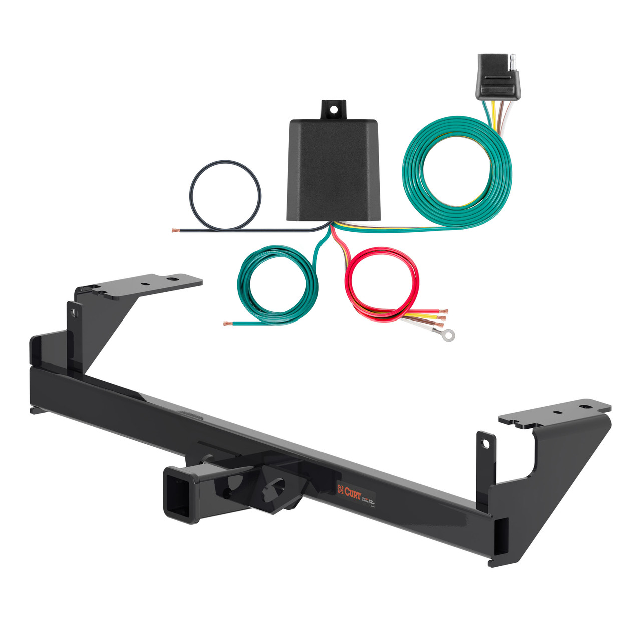 21 - 24 Mercedes-Benz GLA250 Curt 2", Class 3 Trailer Tow Hitch + 4-flat Wiring Kit 13490