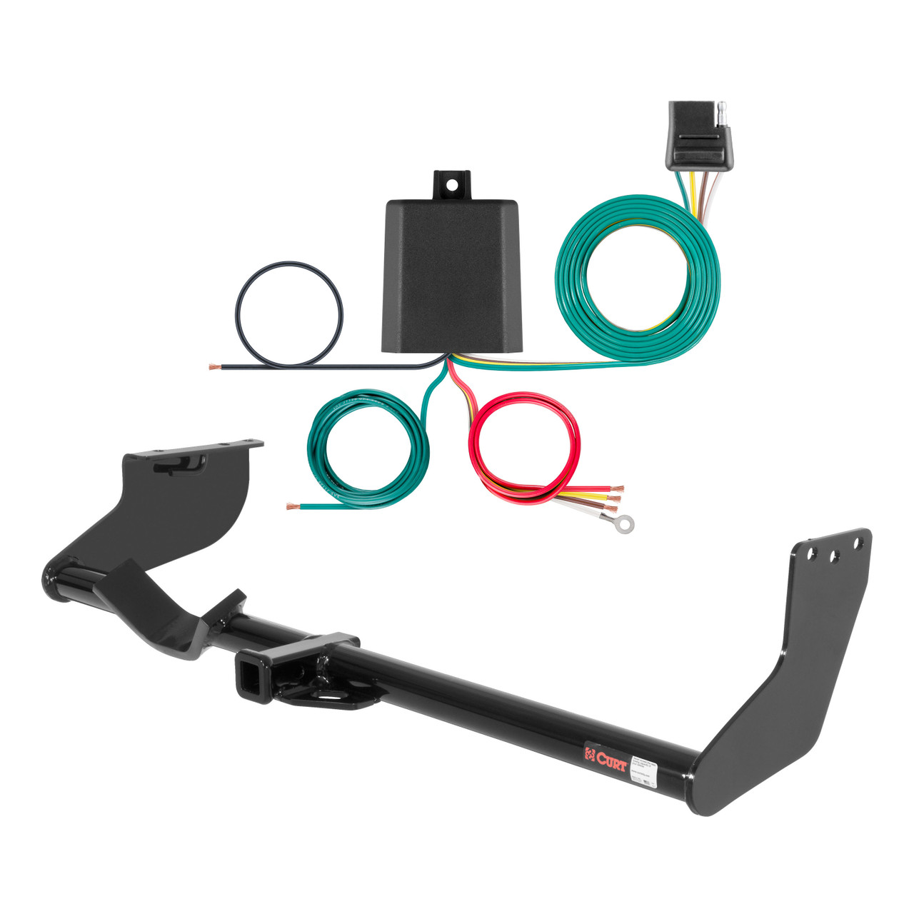 09 - 14 Nissan Cube Curt 1-1/4", Class 1 Trailer Tow Hitch + 4-flat Wiring Kit 11202