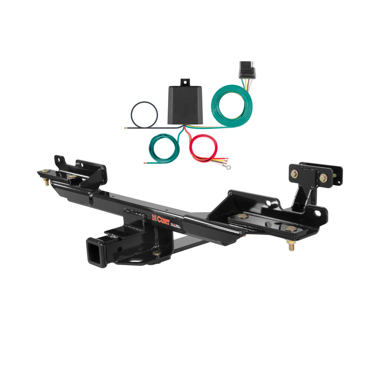 14 - 16 Mercedes-Benz GL450 Excluding active curve system Curt 2", Class 3 Trailer Tow Hitch + 4-flat Wiring Kit 13190