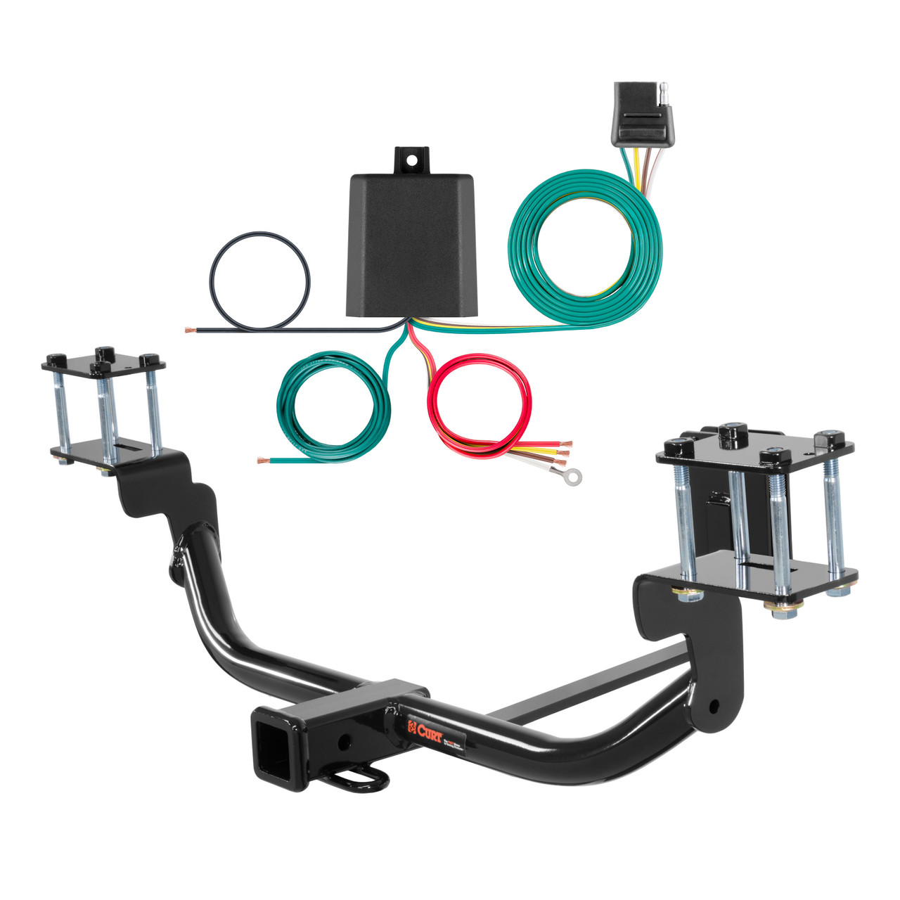 13 - 15 Mercedes-Benz GLK350 Curt 2", Class 3 Trailer Tow Hitch + 4-flat Wiring Kit 13177