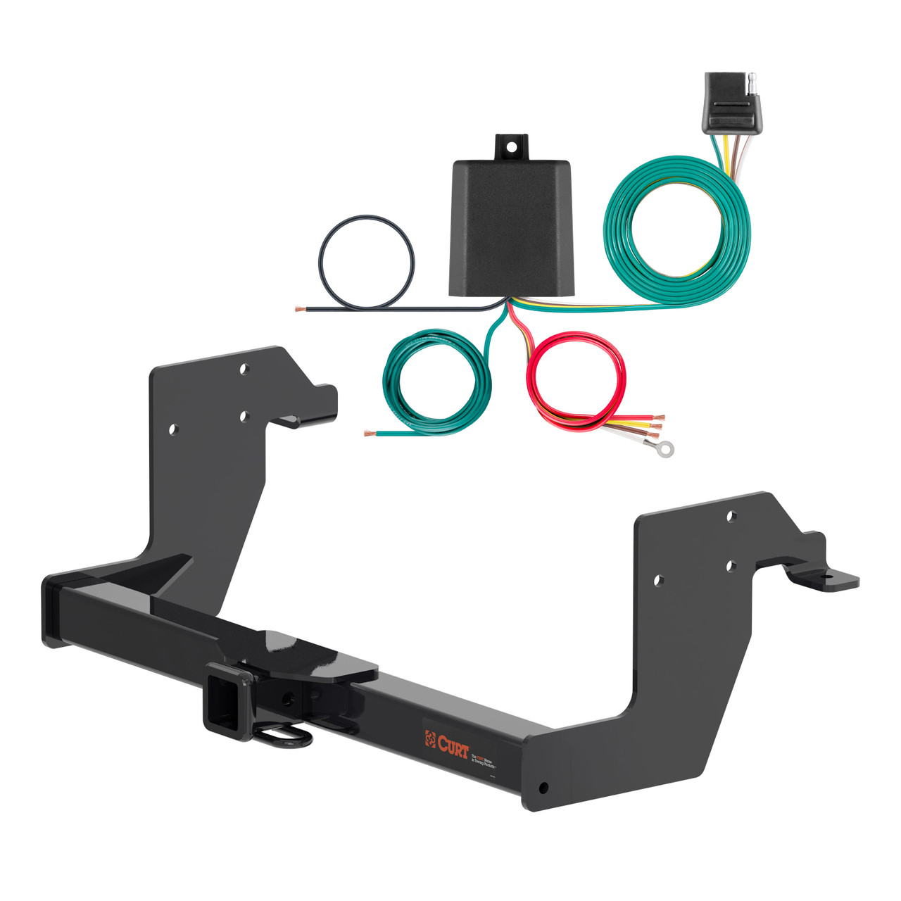 10 - 24 Mercedes-Benz Sprinter 2500 Standard bumper, excluding rear door step Curt 2", Class 3 Trailer Tow Hitch + 4-flat Wiring Kit 13388