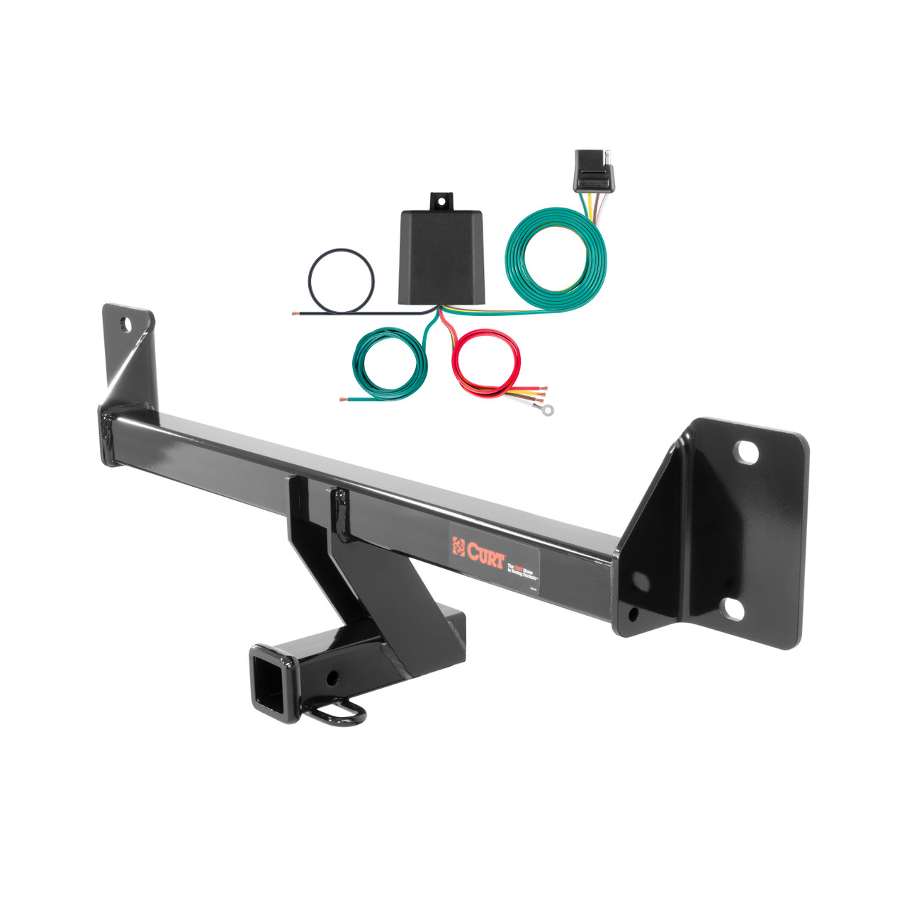 17 - 21 Mercedes-Benz GLC43 AMG Curt 2", Class 3 Trailer Tow Hitch + 4-flat Wiring Kit 13290